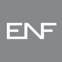 enf logo on a gray background